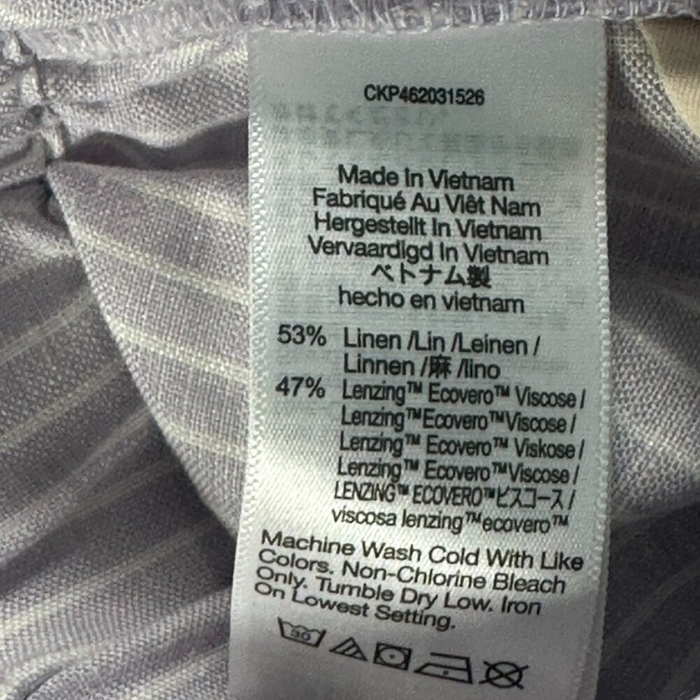 Madewell Womens Stripe-Play Drawstring Pull-On Paperbag Shorts XS Purple Wht NWT - Picture 7 of 11